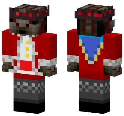 Red Jester Outfit Minecraft skin
