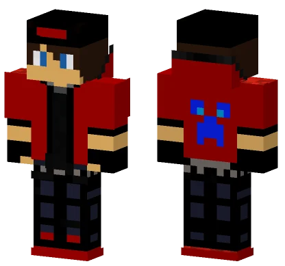 Red Kid Gamer Minecraft skin