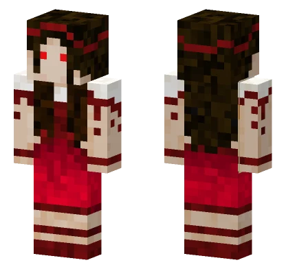Red Kimono Girl Minecraft skin