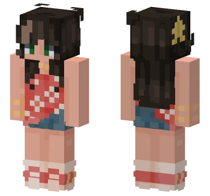 Red Kimono Girl Minecraft skin