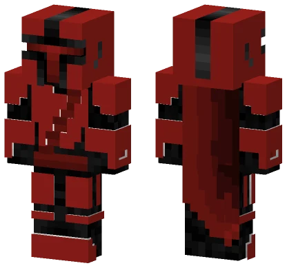 Red Mandalorian Minecraft skin