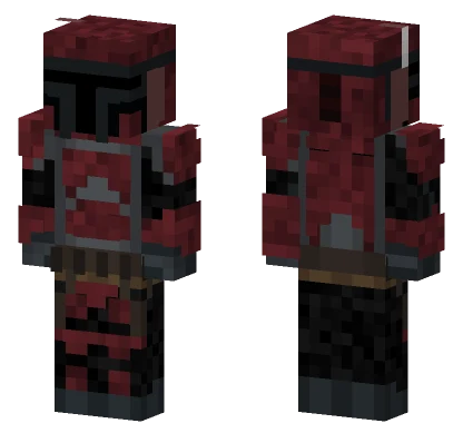 Red Mandalorian Armor Minecraft skin