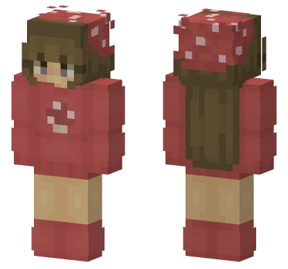 Red Mushroom Girl Minecraft skin