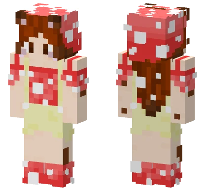 Red Mushroom Girl Minecraft skin