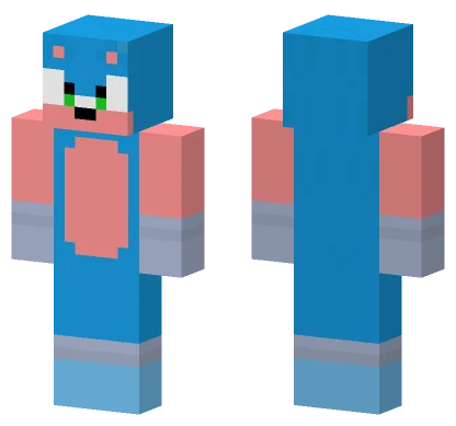 Red N Blue Sonic Memories Minecraft skin