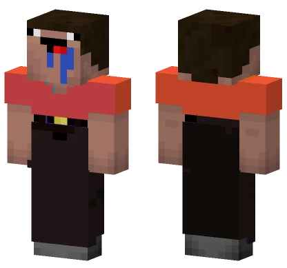 Red Noob Steve Minecraft skin
