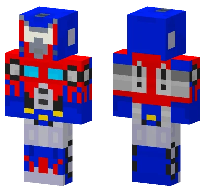 Red Optimus Prime Minecraft skin