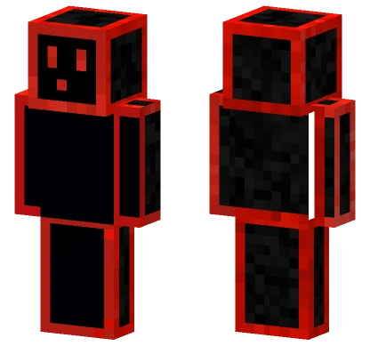Red Outlined Slime With Black Minecraft skin