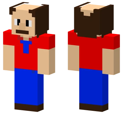 Red Overalls Plumber Minecraft skin