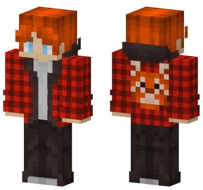 Red Panda Flannel Minecraft skin
