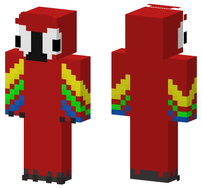Red Parrot Skin Minecraft skin