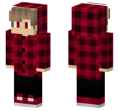 Red Plaid Boy Minecraft skin