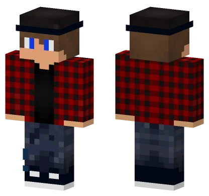 Red Plaid Cowboy Minecraft skin