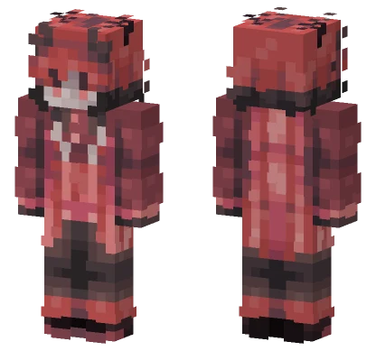Red Plaid Demon Minecraft skin