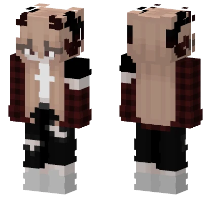 Red Plaid Shirt Minecraft skin