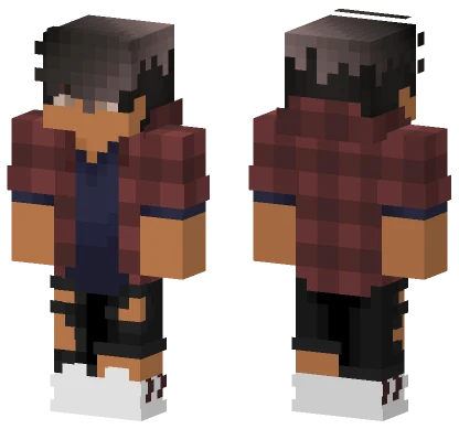 Red Plaid Shirt Minecraft skin