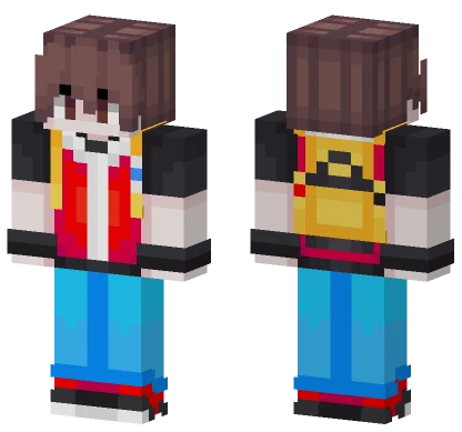 Red Pokemon Trainer Minecraft skin
