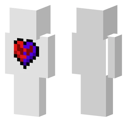 Red Purple Heart Minecraft skin