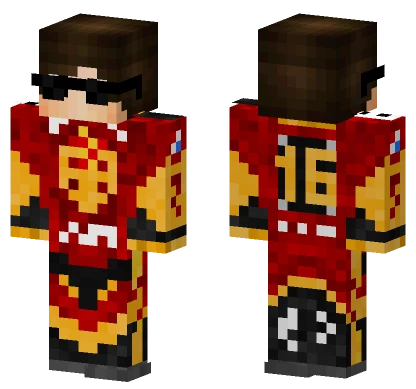 Red Race Car Driver Minecraft skin