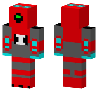 Red Robot Suit Minecraft skin