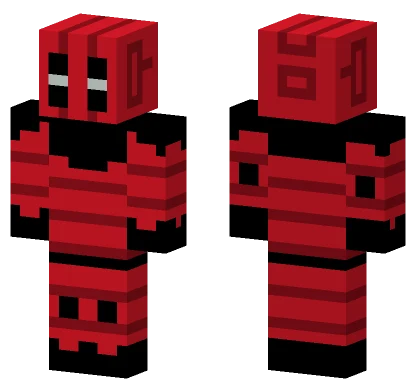 Red Robot Suit Minecraft skin