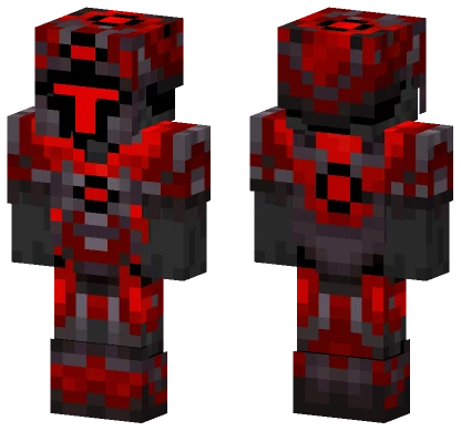 Red Robot Warrior Minecraft skin