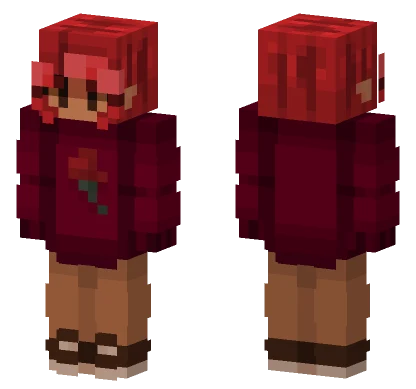 Red Rose Fireplace Minecraft skin