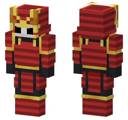 Red Samurai Armor Minecraft skin