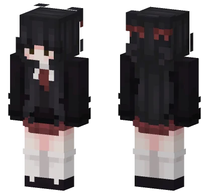 Red School Girl Minecraft skin