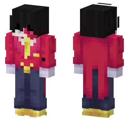 Red School Uniform Girl Minecraft skin