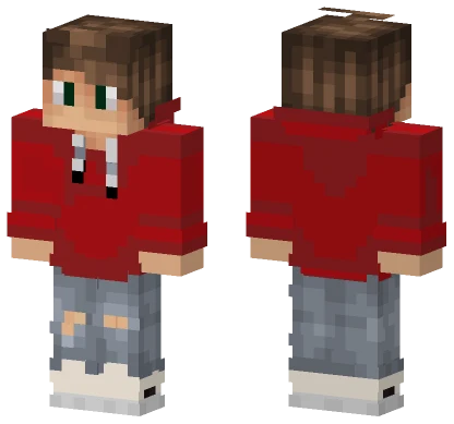 Red School Uniform Girl Minecraft skin