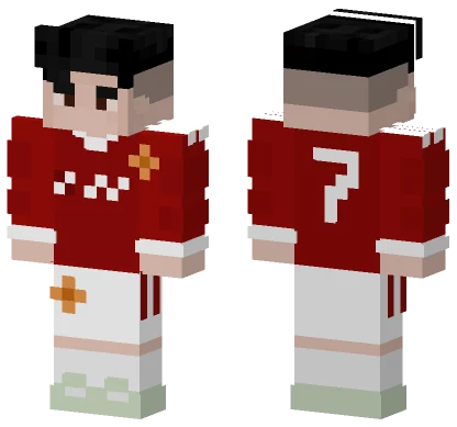 Red Soccer Jersey Player Minecraft skin