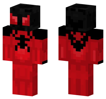 Red Spider Warrior Minecraft skin