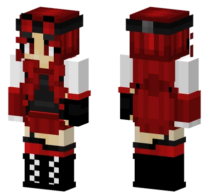 Red Stone Engineer Girl Minecraft skin