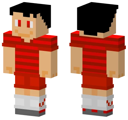 Red Striped Athlete Minecraft skin