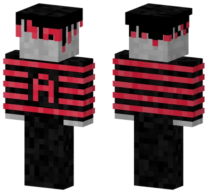 Red Striped Shirt Minecraft skin
