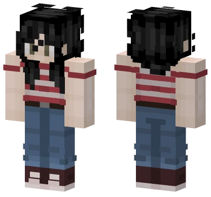 Red Striped Shirt Minecraft skin