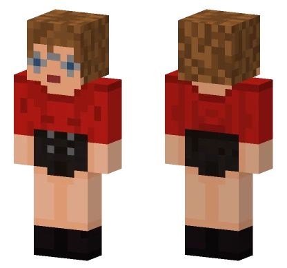 Red Tank Top Girl Minecraft skin