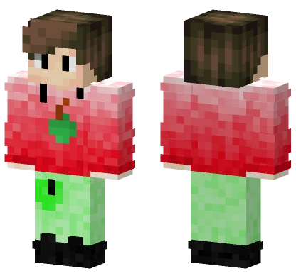 Red To White Apple Hoodie Minecraft skin