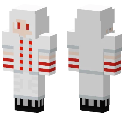 Red Trimmed White Outfit Minecraft skin