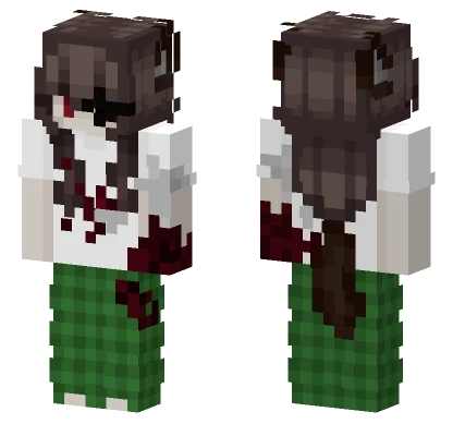 Red Warden Hybrid Wolf Female Minecraft skin