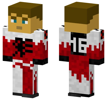 Red White Black Outfit Minecraft skin