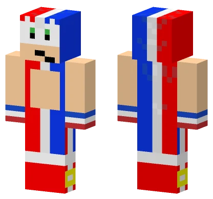 Red White Blue Sonic Minecraft skin