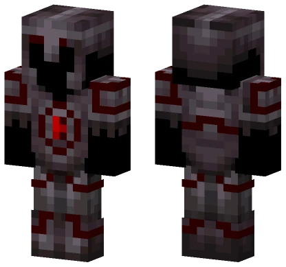 Redstone Eye Trim Netherite Full Black Minecraft skin