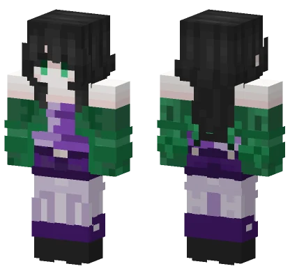 Reinadrop Green And Purple Remake 3 Minecraft skin