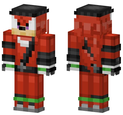 Renegade Knucks Sonic Prime Minecraft skin