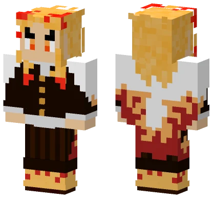 Rengoku Demon Slayer Minecraft skin