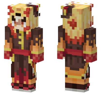 Rengoku Kyojuro Halloween Minecraft skin