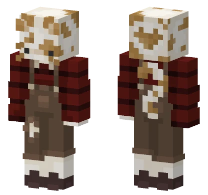 Rexy Cat In Red Shirt Minecraft skin