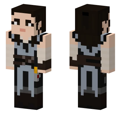 Rey Jedi Training Minecraft skin